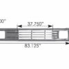 international 9600 series international 9670 lower grille