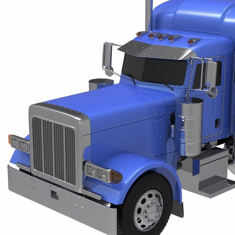 Peterbilt 379 Extended FIBERGLASS HOOD WITH GRILL