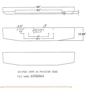 International Paystar 5000 Bumper - Chrome Steel 16" taper