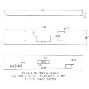 Western Star 4900EX Bumper: Chrome