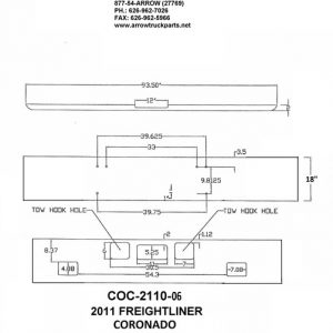 Freightliner Coronado Bumper: Redesigned - Chrome Steel