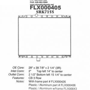 Mack CH600 Series Radiator - 3 Row fits '95 - '04