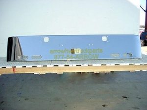 Kenworth W900A Bumper: "Rolled End Custom" W/ Step, Tow Hitch, & 4 Oval Light Holes