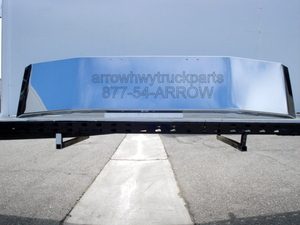 Freightliner FLD120 & 112 Bumper: Chrome Steel, 18" Tall