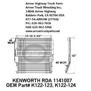 Kenworth 92-94 A/C Condenser Grilledenser: (31X42)