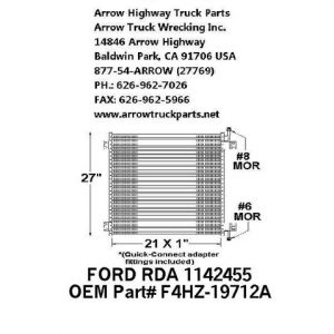 Ford L-Series 94-97 A/C Condenser: (21X27X1)