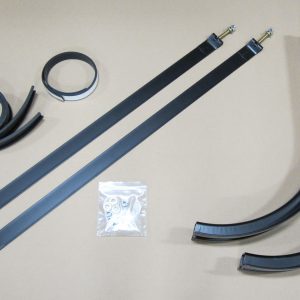 Mounting Kit: 2 Powder Coated Black Brackets W/ 2 Powder Coated Steel Straps