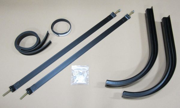 Mounting Kit: 2 Powder Coated Black Brackets W/ 2 Powder Coated Steel Straps