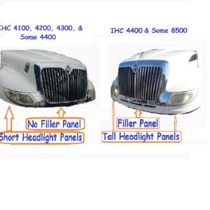 International 4200 / 4300 / 4400 Hood: Differences