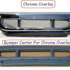 Freightliner Cascadia 3 pcs. Bumper: 2008-2011 Factory-Style Center Pics for Chrome Overlay