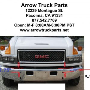 GMC - CHEVROLET C4500 & C5500 BUMPER: PAINTED OR CHROME STEEL, 2004 AND UP - "FACTORY STYLE"