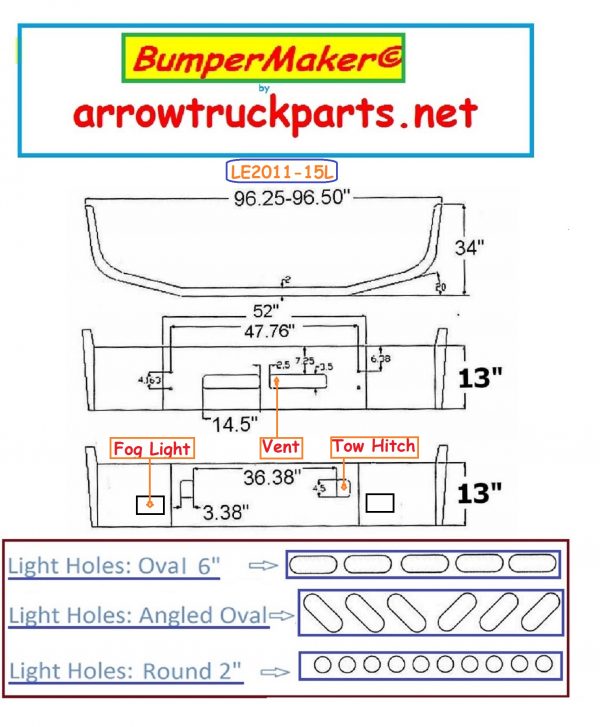 BumperMaker: Volvo VNL 1998 To 2003 VNL42T & VNL64T (LE)