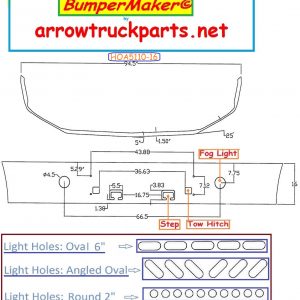 BumperMaker: Peterbilt 587 Set Back Axle Chrome Replacement Bumper