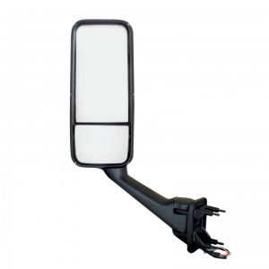 Peterbilt 387, 587 & Kenworth T2000, T700 Mirror Assembly: Black & Chrome-Left