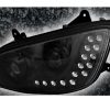 KW T660 Headlight-Black W/ 18 LED: Left