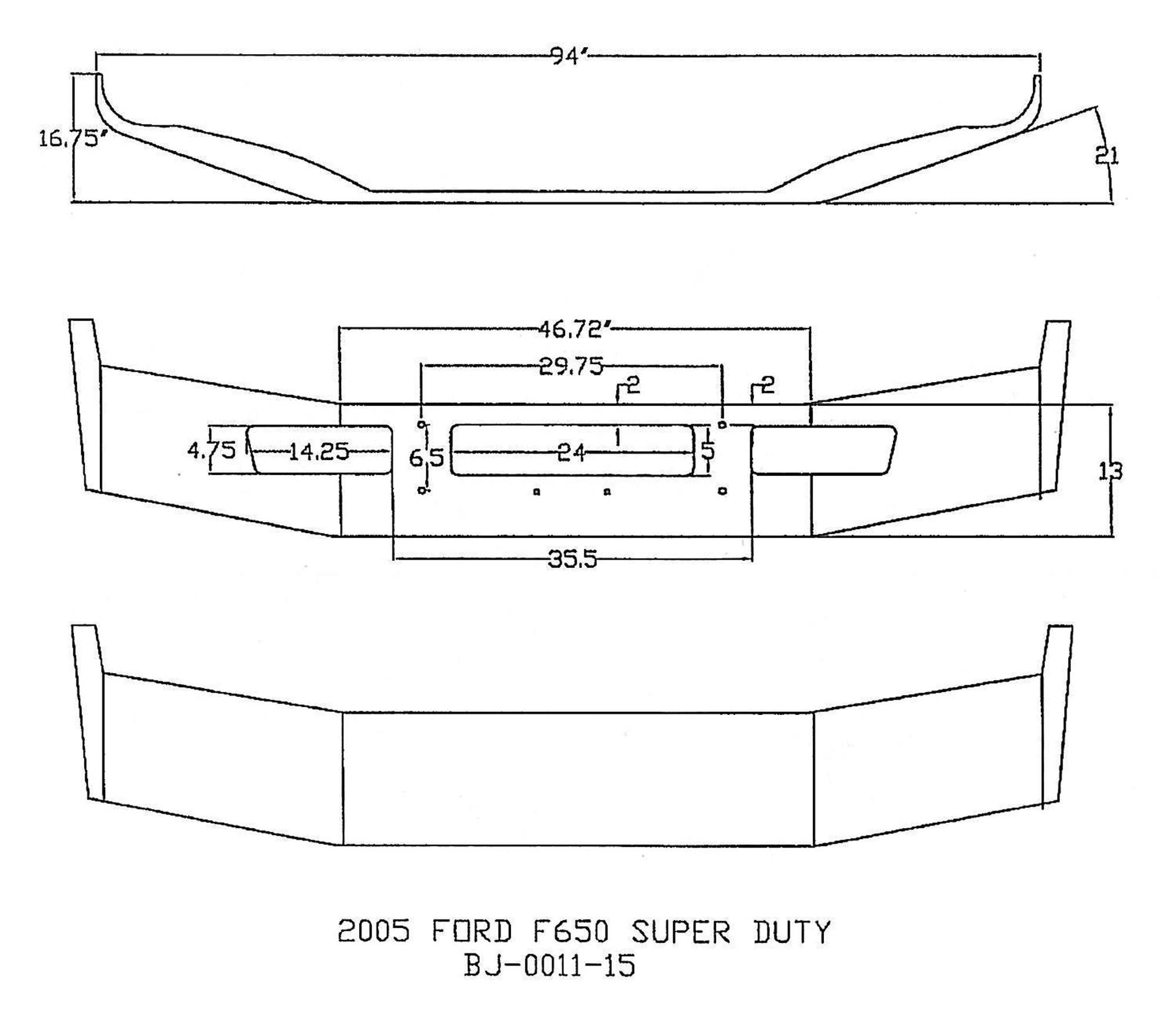 Bumpermaker Ford F650 F650 2004 And Newer Bumper